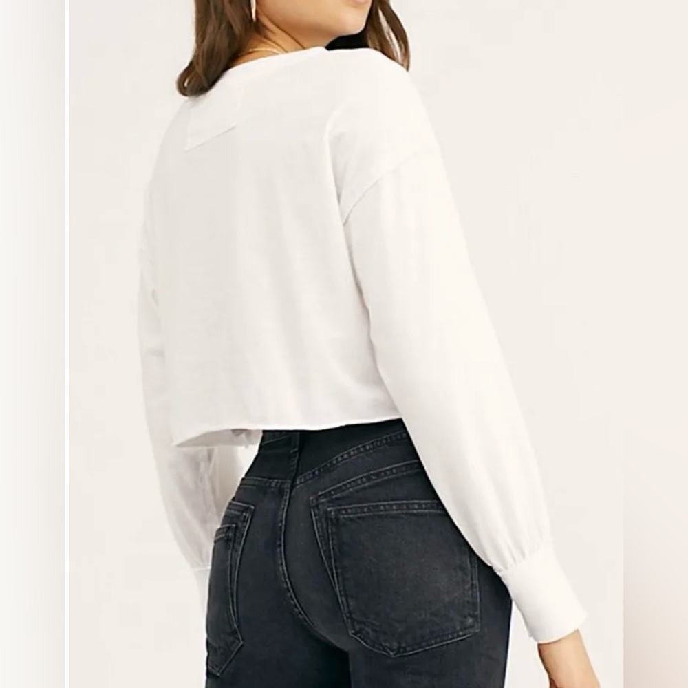 NWT Free People Austin Crop Long Sleeve Tee - Picture 4 of 11